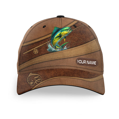 Mahi mahi fishing hats for men, women custom name baseball best Dorado fisherman fishing hats NQS5620