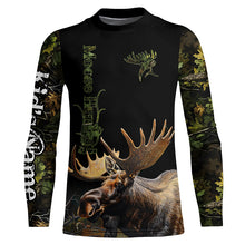 Load image into Gallery viewer, Moose Hunting Green Camo 3D All Over print shirts personalized hunting apparel NQS534