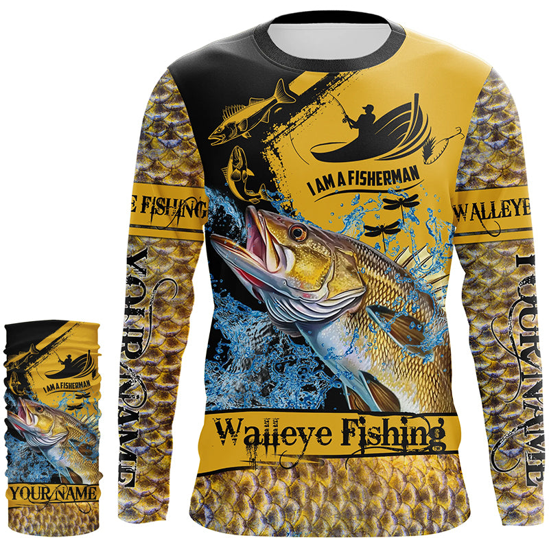 I am a fisherman Walleye Fishing Custome sun protection long sleeve fi –  ChipteeAmz