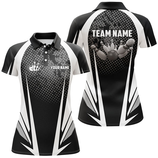 Custom bowling shirt for women – personalized team jersey front view