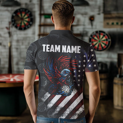Retro American Flag Eagle Darts shirts for Men Custom Patriotic Darts Team Jersey Darts gifts NQS9634