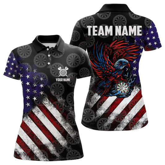 Retro American Flag Eagle Darts shirts for Women Custom Patriotic Darts Team Jersey Darts gifts NQS9634
