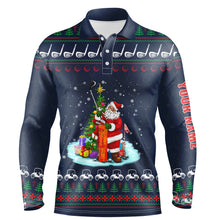 Load image into Gallery viewer, Funny ugly Christmas Mens golf polo shirt custom Santa golf mens Xmas golf shirts NQS6799