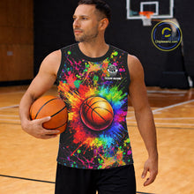 Load image into Gallery viewer, Colorful watercolor Basketball Shirts Custom Basketball jerseys for team, Basketball league shirts NQS11398