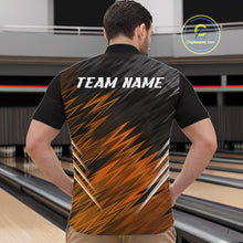 Load image into Gallery viewer, Orange and Black Bowling Shirts For Men Custom Name and Team name  Bowling Jerseys Bowlers Outfit NQS11002