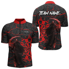 Load image into Gallery viewer, Men Darts shirts Custom black and red reaper skull Darts Team Jerseys, Darts gifts NQS9481