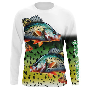 Crappie Fishing Green scales Customize Name 3D All Over Printed Shirts, Personalized Fishing Gift NQS267