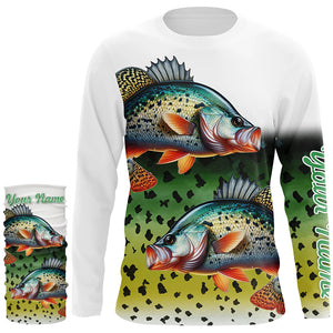 Crappie Fishing Green scales Customize Name 3D All Over Printed Shirts, Personalized Fishing Gift NQS267