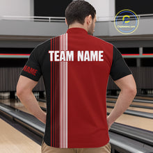Load image into Gallery viewer, Retro Black and Red Christmas Santa Bowling shirts For Men custom bowling team jerseys Bowler Outfits NQS11011