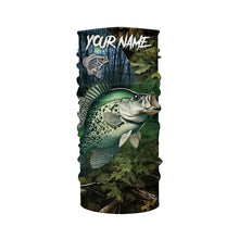 Load image into Gallery viewer, Crappie Fishing green camo Custom name Performance Long Sleeve UV protection fishing shirts for men NQSD92