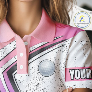 Women golf polo shirts purple gradient pattern custom team golf shirts, golf tops for ladies NQS10089