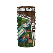 Load image into Gallery viewer, Personalized Musky Fishing Shirts, Love Fishing Camo fish on 3D All Over Printed Muskie Shirts NQS5900