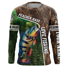 Load image into Gallery viewer, Personalized Peacock bass Fishing Shirts, Love Fishing Camo fish on 3D All Over Printed Shirts NQS5901