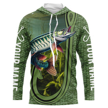 Load image into Gallery viewer, Musky ( Muskie) fishing scale UV protection Customize name long sleeves personalized gift for fisherman NQS821