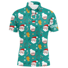 Load image into Gallery viewer, Funny Santa Christmas pattern custom Men golf polo shirts, personalized Christmas golf gifts for team NQS8679