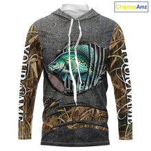 Load image into Gallery viewer, Crappie fishing camo metal grunge pattern Custom Crappie fishing shirts tournament fishing jerseys NQS11032