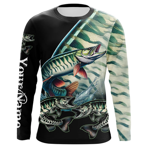 Musky Fishing Customize Name UV protection long sleeves fishing shirts, gifts for fishing lovers NQS1792