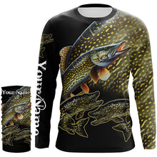 Load image into Gallery viewer, Northern Pike Fishing Custom Name UV protection long sleeves fishing shirts NQS1793