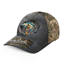 Load image into Gallery viewer, Snook fishing camo Custom fishing hat Unisex Fishing Baseball Angler snook hat cap NQS2603