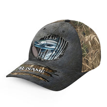 Load image into Gallery viewer, Chinook salmon fishing camo Custom fishing hat Unisex Fishing Baseball Angler salmon hat cap NQS2607