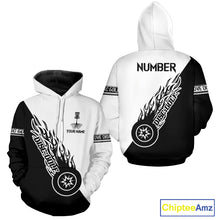 Load image into Gallery viewer, Black and White Flame Disc Golf shirts custom disc golf jersey, personalized disc golf apparel NQS11235