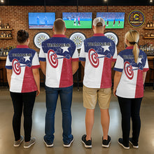 Load image into Gallery viewer, Grunge Texas Flag Men Darts Shirts Custom patriotic Texas Team Darts Jersey, Darts Clothes NQS11241