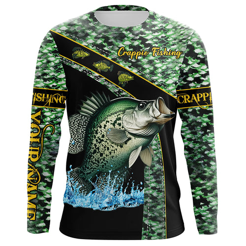 Crappie fishing scales UV protection Custom long sleeve fishing shirts, Crappie fishing jerseys NQS4889