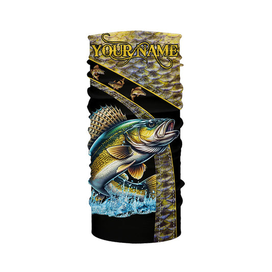 Walleye fishing scales UV protection Custom long sleeve fishing shirts, Walleye fishing jerseys NQS4890