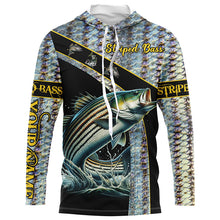 Load image into Gallery viewer, Striped Bass fishing scales UV protection Custom long sleeve fishing shirts, Striper fishing jerseys NQS4891