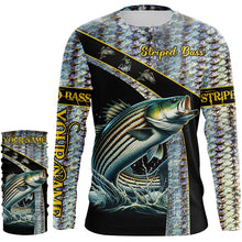 Load image into Gallery viewer, Striped Bass fishing scales UV protection Custom long sleeve fishing shirts, Striper fishing jerseys NQS4891