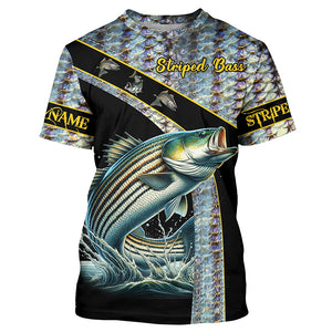 Striped Bass fishing scales UV protection Custom long sleeve fishing shirts, Striper fishing jerseys NQS4891