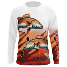 Load image into Gallery viewer, Redfish Puppy Drum Fishing Custom UV Protection long sleeve Fishing Shirts, Personalized Fishing Gift NQS275