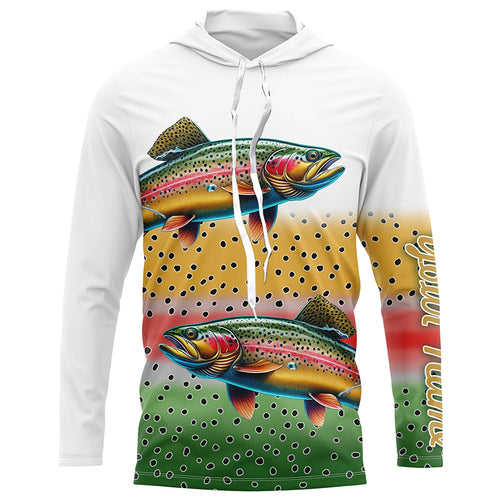 Rainbow Trout Fishing Custom UV Protection long sleeve Fishing Shirts, Personalized Fishing Gift NQS276