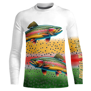 Rainbow Trout Fishing Custom UV Protection long sleeve Fishing Shirts, Personalized Fishing Gift NQS276