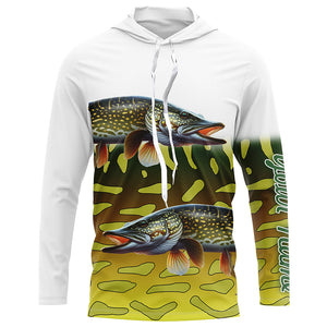 Northern Pike Fishing Custom UV Protection long sleeve Fishing Shirts, Personalized Fishing Gift NQS278