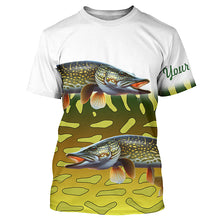 Load image into Gallery viewer, Northern Pike Fishing Custom UV Protection long sleeve Fishing Shirts, Personalized Fishing Gift NQS278