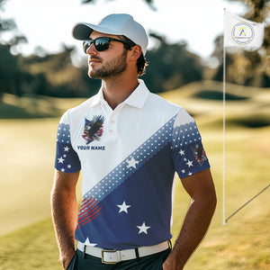 Red, White and Blue American Flag Eagle Custom Men golf Polo shirt, patriotic golf outfit for Men NQS10104, Long sleeve Polo shirt / 2XL Red, White and Blue American Flag Eagle Custom Men golf Polo shirt, patriotic golf outfit for Men NQS10104, Long sleeve Polo shirt / 2XL