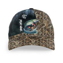 Load image into Gallery viewer, Musky hat Muskie Fishing camo Custom fishing hat Unisex Fishing Baseball Angler camo hat cap NQS1644