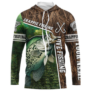 Personalized Crappie Fishing Shirts, Love Fishing Camo 3D All Over Printed Shirts NQS5715