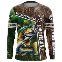 Load image into Gallery viewer, Personalized Walleye Fishing Shirts, Love Fishing Camo 3D All Over Printed Shirts NQS5716