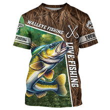 Load image into Gallery viewer, Personalized Walleye Fishing Shirts, Love Fishing Camo 3D All Over Printed Shirts NQS5716