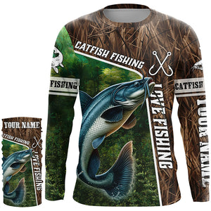 Personalized Catfish Fishing Shirts, Love Fishing Camo 3D All Over Printed Shirts NQS5717