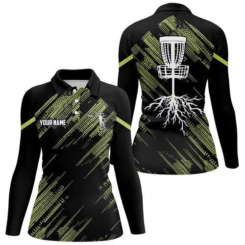 Yellow Black Women disc golf polo shirts custom disc golf team disc golf jerseys NQS7815