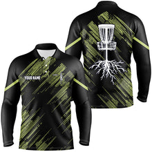 Load image into Gallery viewer, Yellow Black Mens disc golf polo shirts custom disc golf team frisbee golf jerseys NQS7815