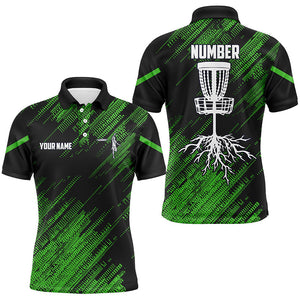 Green camo Black Mens disc golf polo shirts custom disc golf team frisbee golf jerseys NQS7816