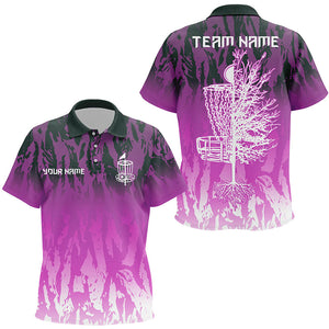 Disc golf basket pink camo Kid golf polo shirts custom disc golf jerseys team shirt for Kid NQS8037