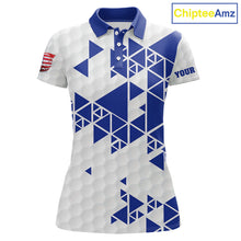Load image into Gallery viewer, Funny Women golf polo shirts Blue and white custom I was one under today, under a tree, bush, water NQS11636