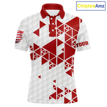 Load image into Gallery viewer, Funny Mens golf polo shirts Red and white custom I was one under today, under a tree, bush, water NQS11637