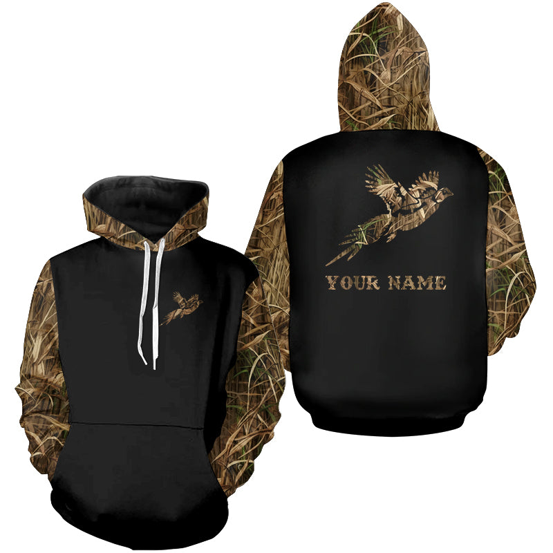 Pheasant Hunting Camo Customize Name 3D All Over Printed Shirts Personalized Hunting gifts NQS837