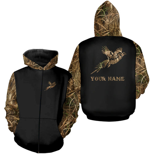 Pheasant Hunting Camo Customize Name 3D All Over Printed Shirts Personalized Hunting gifts NQS837